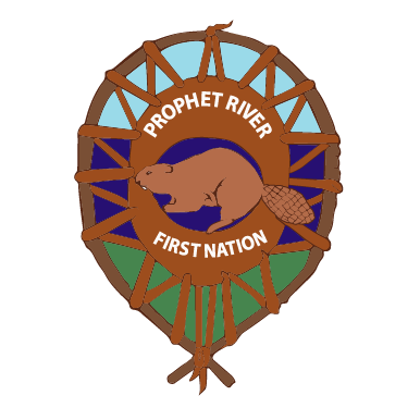 Prophet River First Nation Logo in a smaller size and white background.