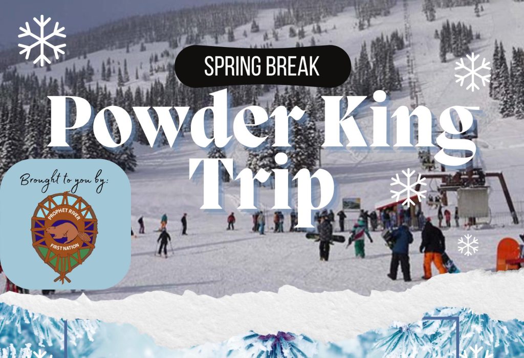 Powder King Spring Break Trip image of people skiing and snowboarding.